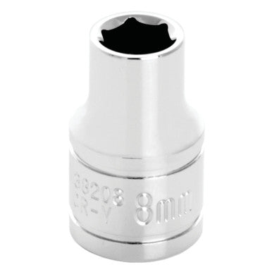 Performance Tool W38208 3/8" Dr. 8mm 6pt Socket