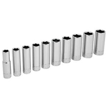 Load image into Gallery viewer, Performance Tool W38402 10 pc. 3/8" Dr. Metric Deep Socket Set