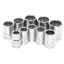Load image into Gallery viewer, Performance Tool W38800 10 pc. 3/8" Dr. 12pt Metric Socket Set
