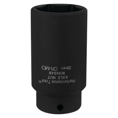 Performance Tool W80549 1/2" DR x 35mm Impact FWD Axle Nut Socket