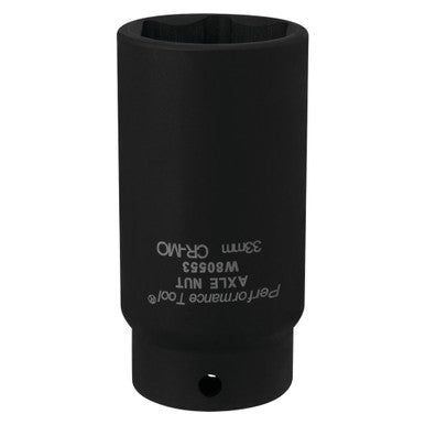 Performance Tool W80553 1/2" DR x 33mm Impact FWD Axle Nut Socket