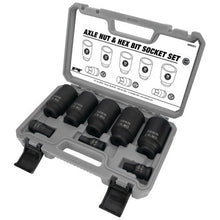 Load image into Gallery viewer, Performance Tool W89321 8 pc. Axle Nut and Hex Bit Socket Set