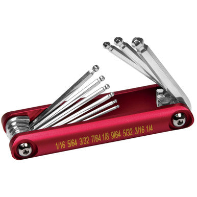 Performance Tool W9132 9 pc. Aluminum Folding Hex Key Set