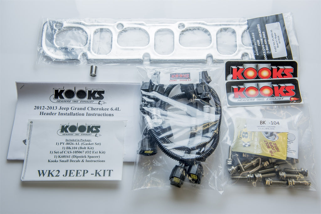 Kooks Custom Headers 3410H431 1-7/8in. Stainless Headers/GREEN OEM Conn. Kit. 2012-2020 Jeep/Durango 6.4L/6.2L for Select Dodge Durango, Jeep Grand Cherokee
