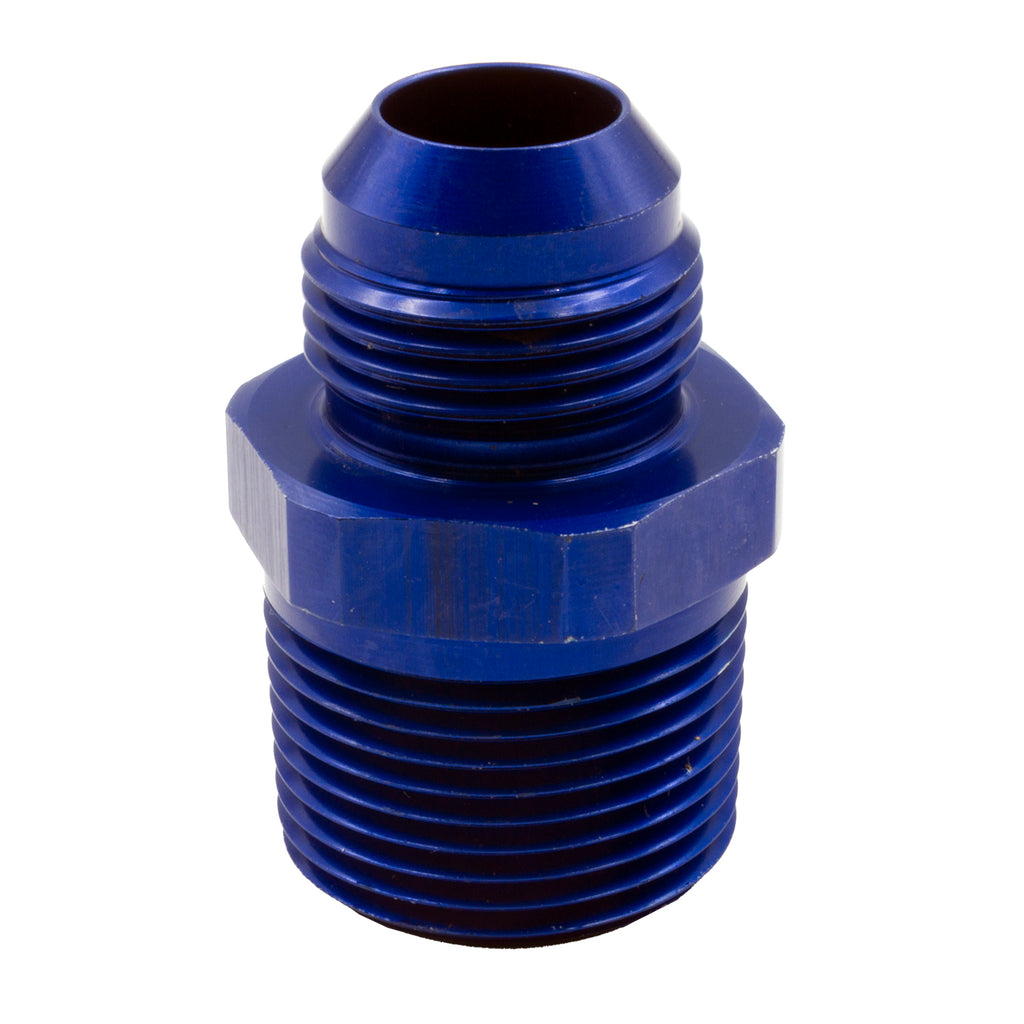 Dedenbear WPF2 ADAPTER, 12 AN TO 1" NPT, BLUE ALUMINUM