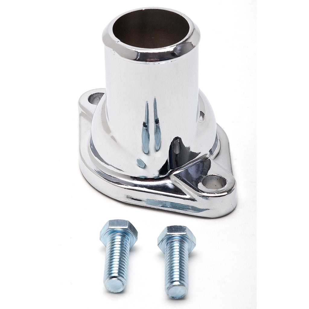 Water-Neck;-Sb-And-Bb-Chevy;-O-Ring-Seal,-Straight-Up-Design-Chrome