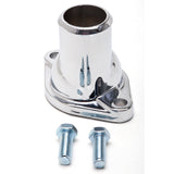Trans-Dapt 9647 Water Neck; SB and BB Chevy; O-Ring Seal, Straight-up design-CHROME