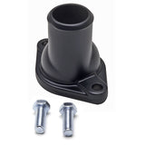 Trans-Dapt 8648 Water Neck; SB and BB Chevy; (O-Ring Seal); Straight-up design- ASPHALT BLACK