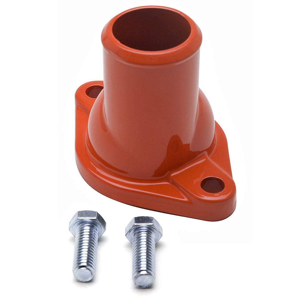Water-Neck;-Sb-And-Bb-Chevy;-(O-Ring-Seal);-Straight-Up-Design--Chevy-Orange