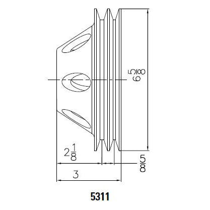 Water-Pump-Pulley---Aluminum---Double-Groove
