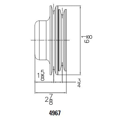 Water-Pump-Pulley---Chrome---Double-Groove