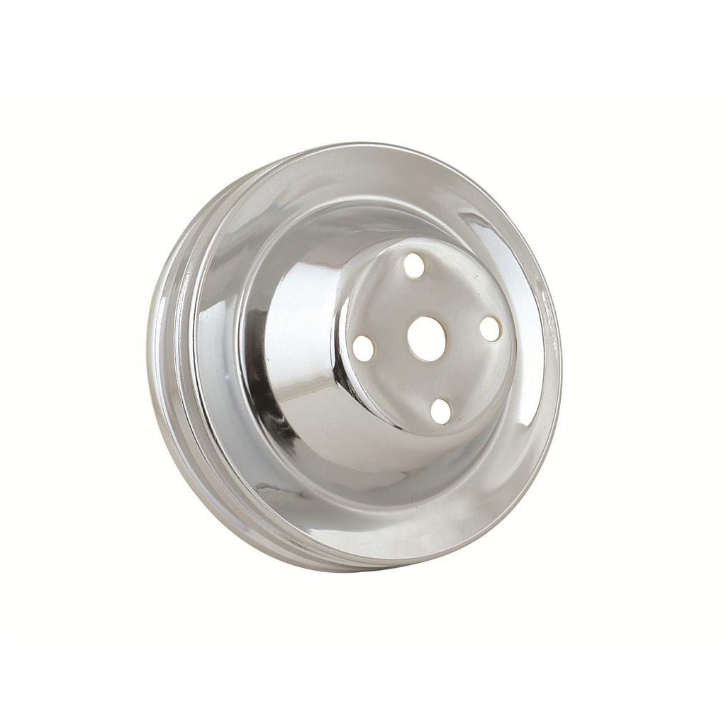 Water-Pump-Pulley---Chrome---Double-Groove