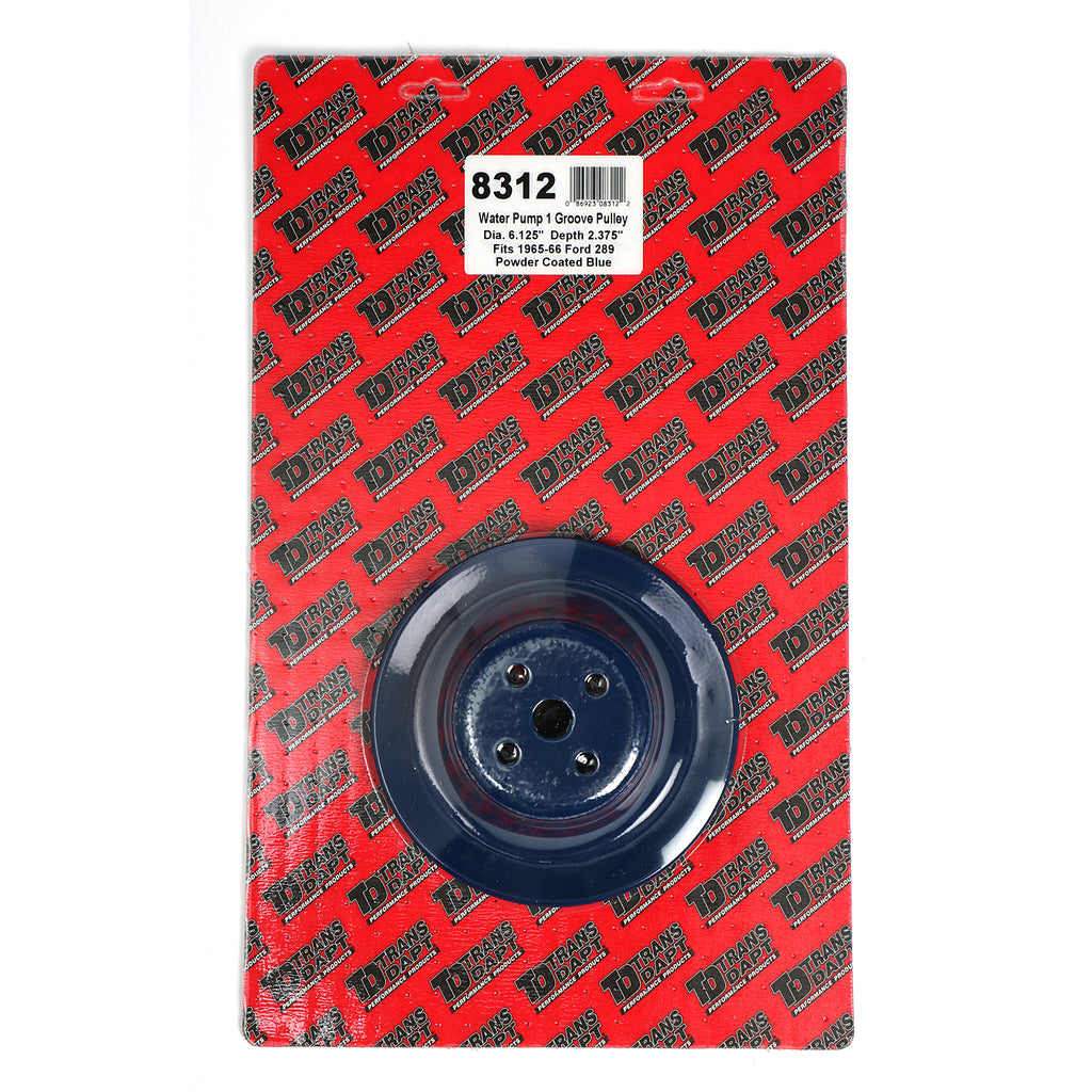 Water-Pump-Pulley;-1-Groove;-1965-1966-Ford-289;-O.E.-Water-Pump--Ford-Blue