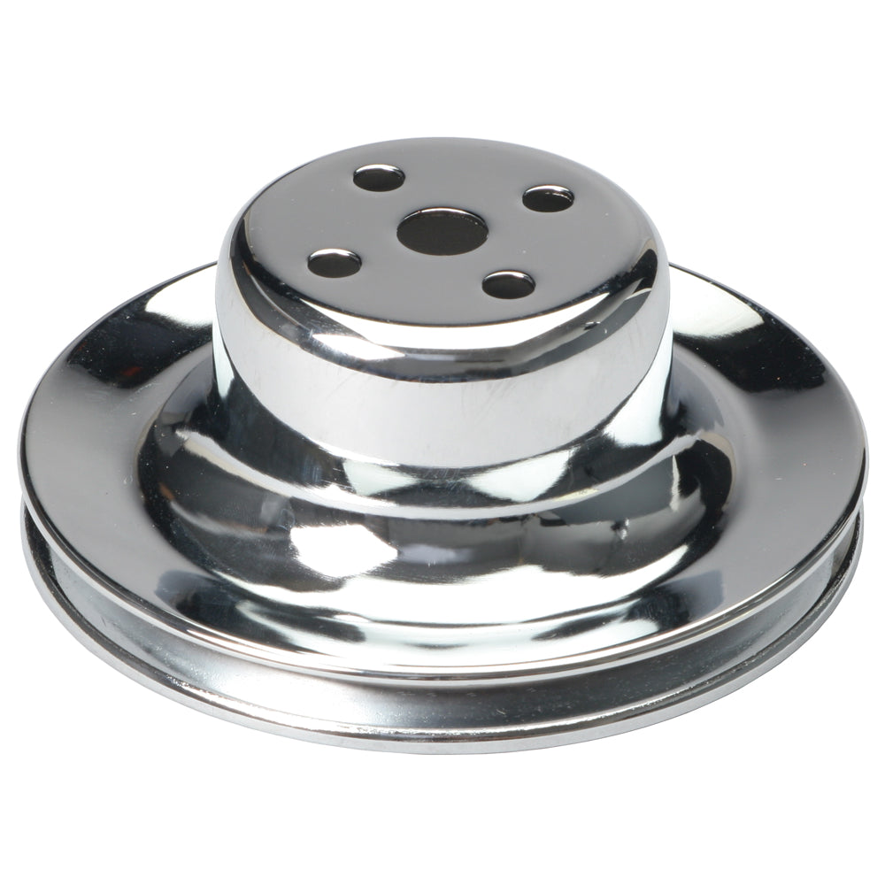 Water-Pump-Pulley;-1-Groove;-1965-1966-Ford-289;-O.E.-Water-Pump-Chrome