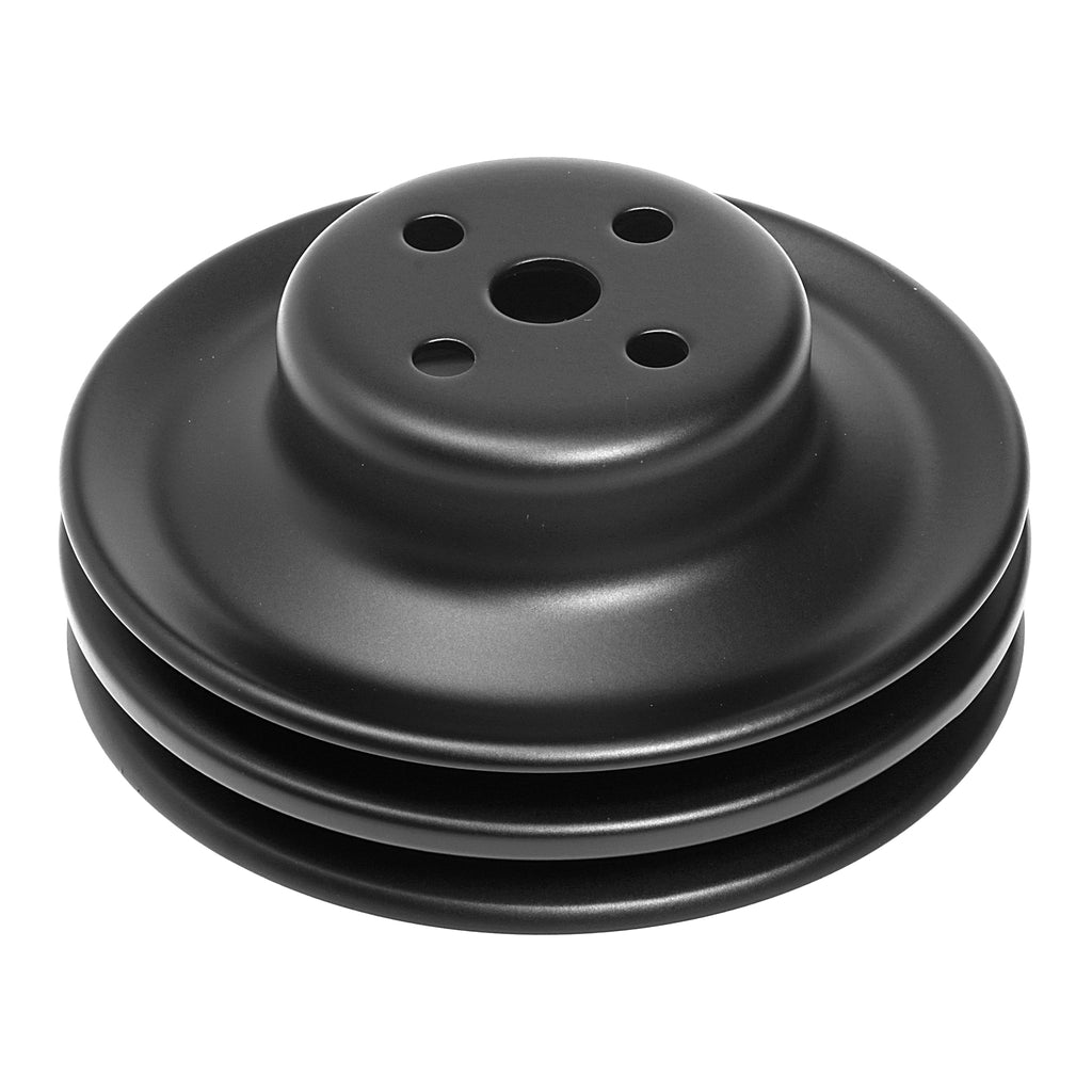 Water-Pump-Pulley;-2-Groove;-1965-1966-Ford-289;-O.E.-Water-Pump--Asphalt-Black