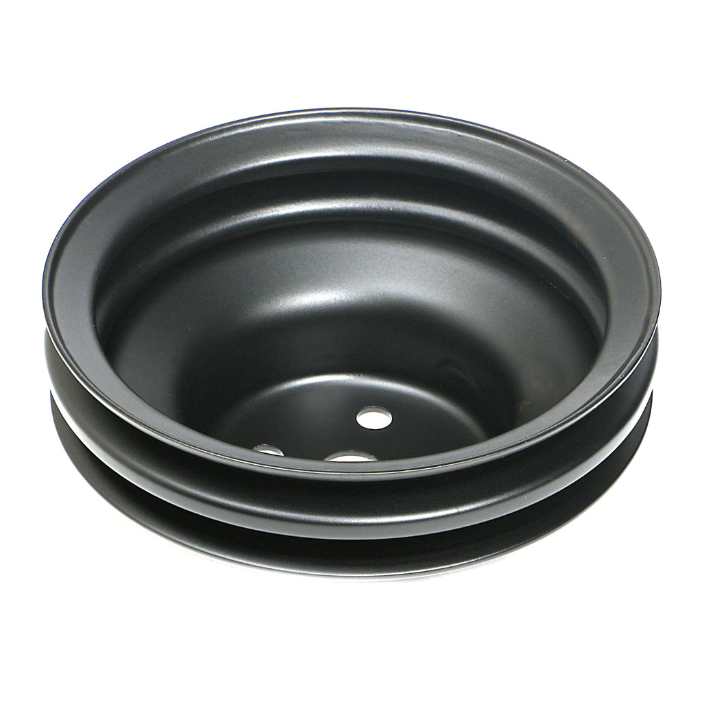 Water-Pump-Pulley;-2-Groove;-1965-1966-Ford-289;-O.E.-Water-Pump--Asphalt-Black