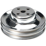 Trans-Dapt 8301 WATER PUMP Pulley; 2 Groove; 1965-1966 FORD 289; O.E. Water Pump-CHROME