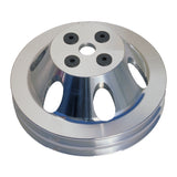 Trans-Dapt 8891 WATER PUMP Pulley; 2 Groove; 55-68 CHEVROLET 396-454; SHORT W/P- Pol. ALUMINUM