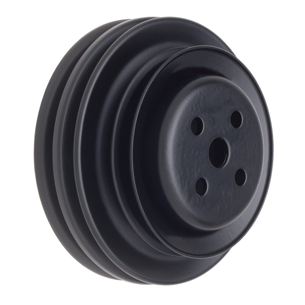 Water-Pump-Pulley;-3-Groove;-1964-1973-Ford-289;-O.E.-Water-Pump--Asphalt-Black