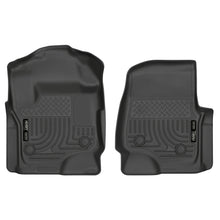 Load image into Gallery viewer, Weatherbeater-Black-Front-Floor-Liners-;-17-21-Super-Duty-ExtendedCrew-Cab-With-Vinyl-Flooring