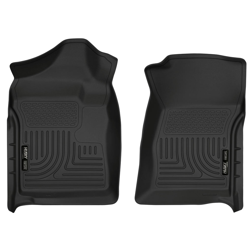 Weatherbeater-Black-Front-Floor-Liners-;-SilveradoSierra-07-13-1500-07-14-Hd-Regular-Cab-(Exc-Cab--Chassis--4X4-Floor-Shifter