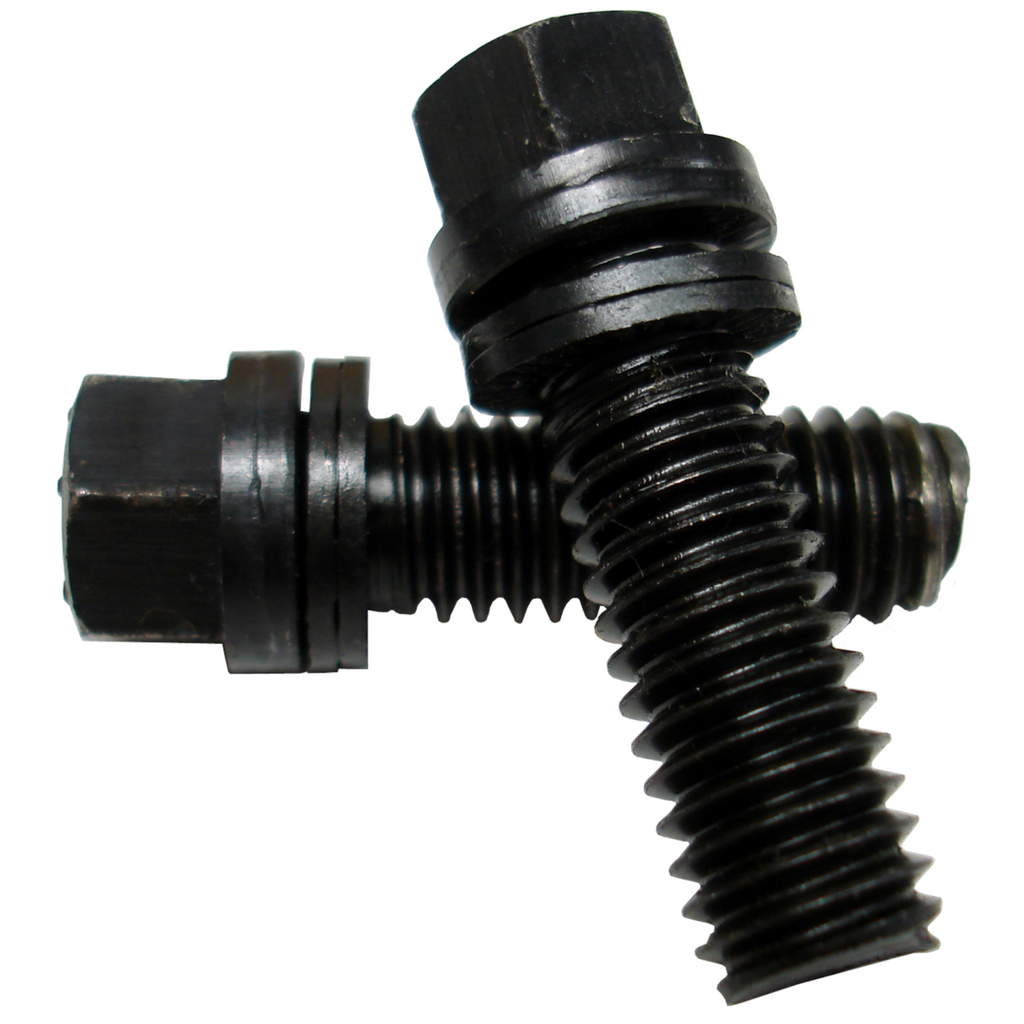 Wedge-Locking-Header-Bolts;-Hex-Head;-38-Dia.-X-1In;-Blk-Oxide-Finish;-16-Pcs