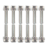 Proform 66754 Wedge-Locking Header Bolts; Hex Head; M8 X .984in; Chevy LS; Nickel Plt; 12 Pcs