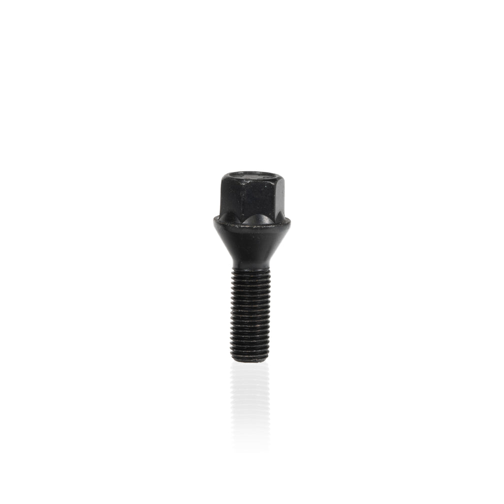 Wheel-Bolt-M12-X-1.5-X-30Mm-X-17Mm-Hex-Taper-Seat-Black-Finish