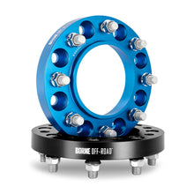 Load image into Gallery viewer, Wheel-Spacers,-8X165.1,-121.3Mm-Center-Bore,-M14-X-1.5,-32Mm-Thick,-Blue