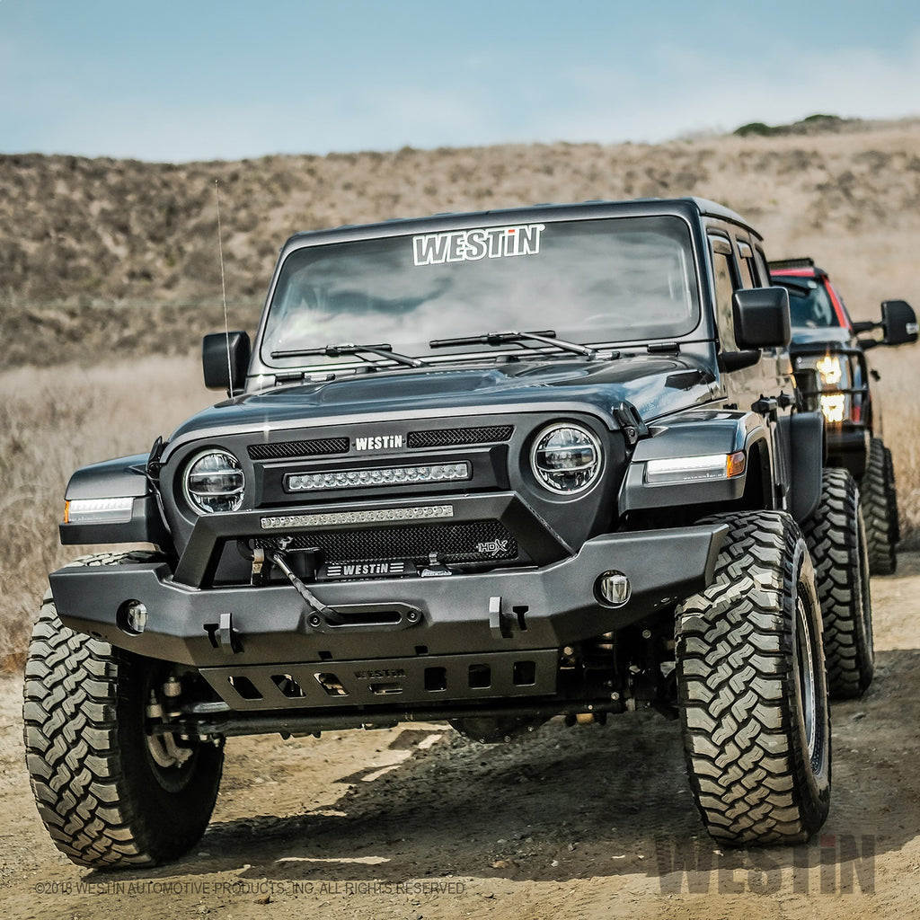 Wj2-Full-Width-Front-Bumper-With-Led-Light-Bar-Mount;-18-24-Wrangler-Jl--20-23-Gladiator-Must-Go-Via-Truck