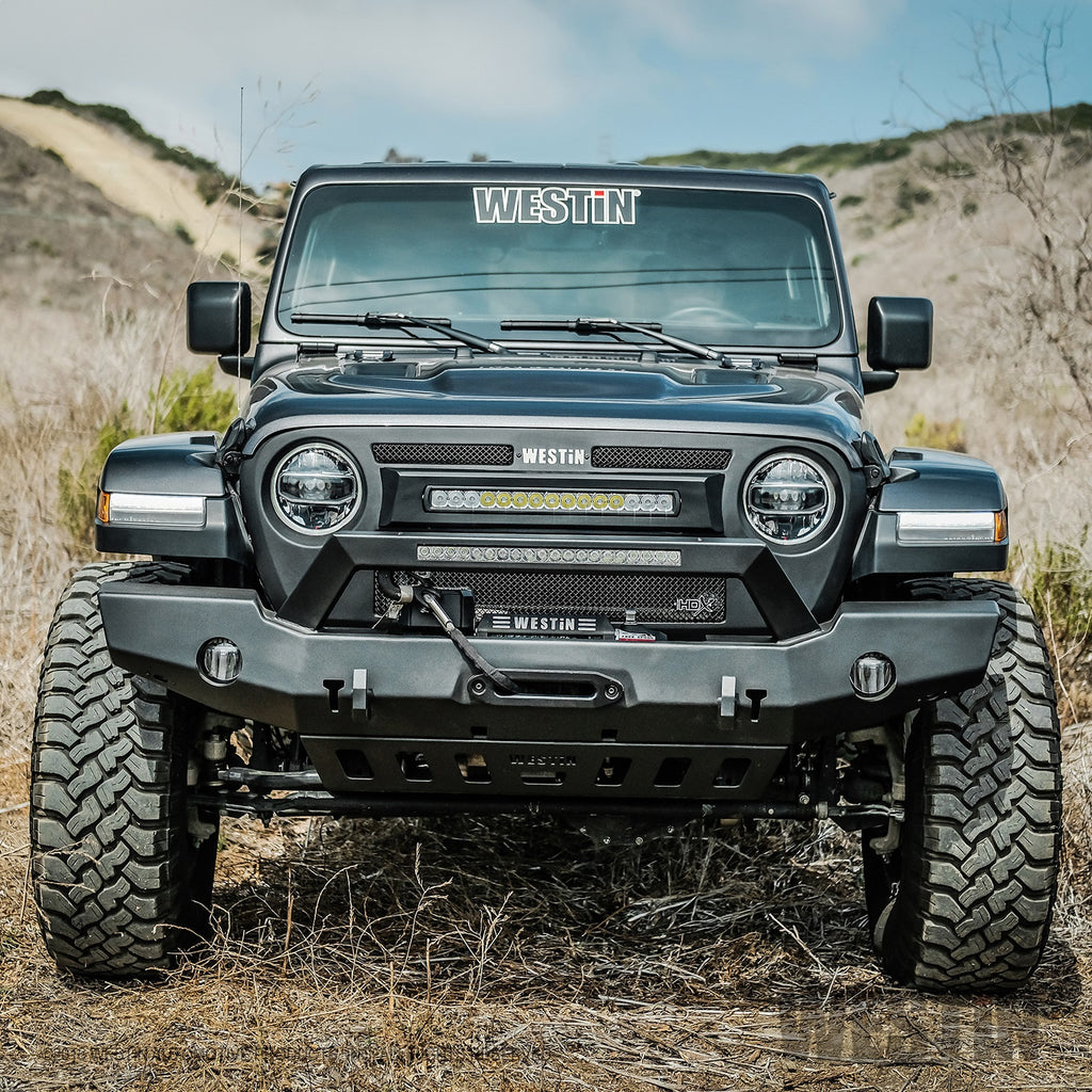 Wj2-Full-Width-Front-Bumper-With-Led-Light-Bar-Mount;-18-24-Wrangler-Jl--20-23-Gladiator-Must-Go-Via-Truck