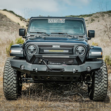 Load image into Gallery viewer, Wj2-Full-Width-Front-Bumper-With-Led-Light-Bar-Mount;-18-24-Wrangler-Jl--20-23-Gladiator-Must-Go-Via-Truck