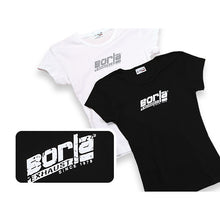 Load image into Gallery viewer, Womens-Distressed-Black-Scoop-Neck-T-Shirt---Medium