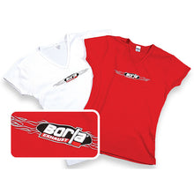 Load image into Gallery viewer, Womens-Wireframe-Red-V-Neck-T-Shirt---Large