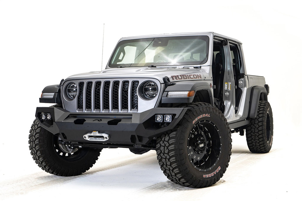 Fab Fours JL18-X4651-B Matrix Front Bumper for Select Jeep Gladiator, Jeep Wrangler