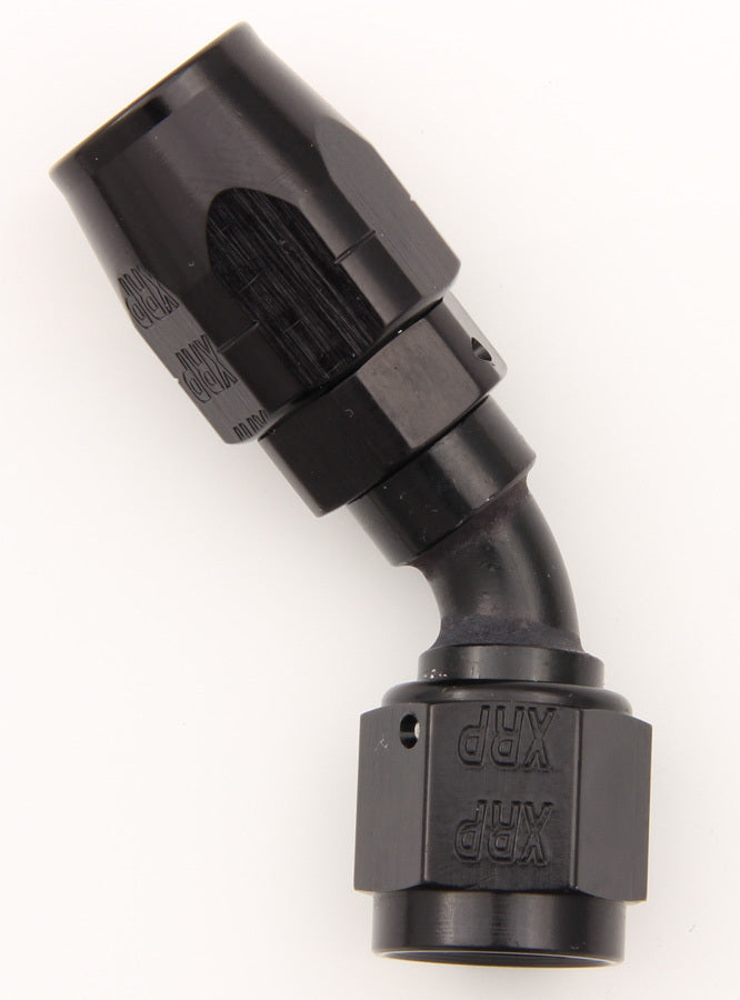 XRP-XTREME RACING PROD. 204506BB #6 45 Deg Dbl Swivel Hose End Black