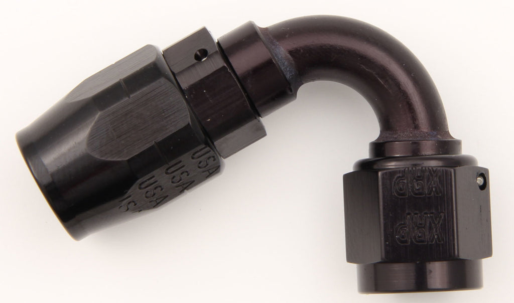 XRP-XTREME RACING PROD. 212012BB #12 120 Deg Dbl Swivel Hose End Black