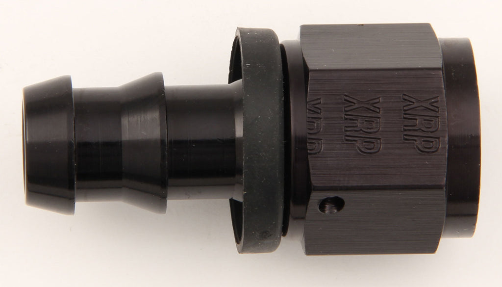 XRP-XTREME RACING PROD. 230006BB #6 Str Push-On Hose End Black