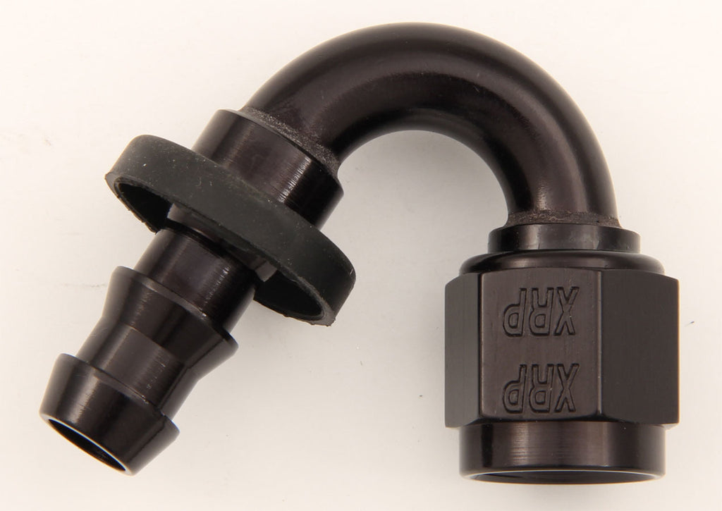 XRP-XTREME RACING PROD. 231506BB #6 150 Deg Push-On Hose End Black