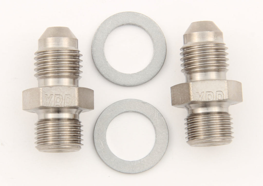XRP-XTREME RACING PROD. 402834 7/16-24 to #4 Stl Crush Washer Seal Adapter (Pr)