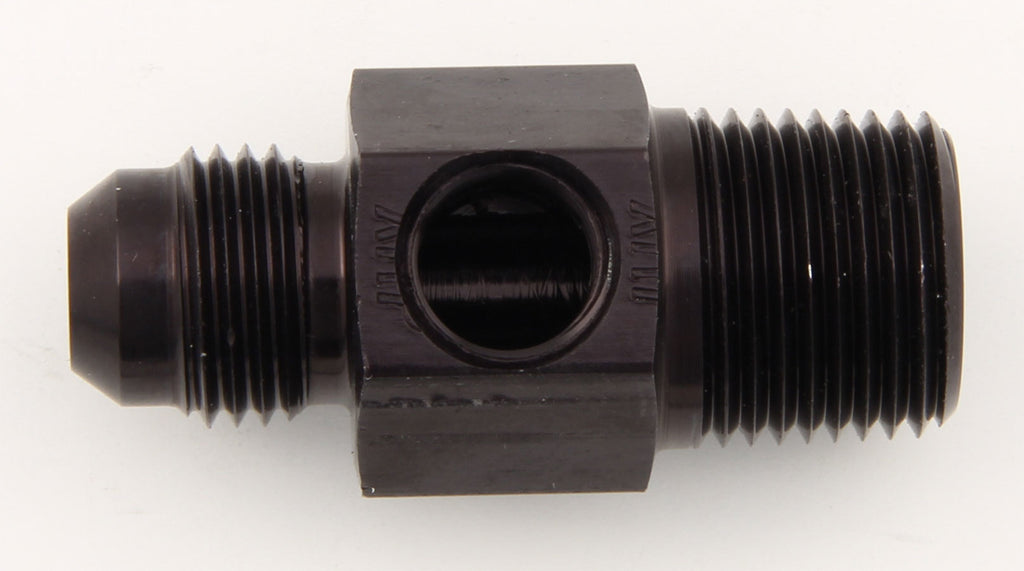 XRP-XTREME RACING PROD. 700194BB #6 to 3/8 NPT Fuel Press Adapter w/ 1/8 NPT Port