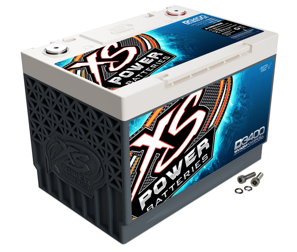 XS POWER BATTERY D3400 XS Power AGM Battery 12 Volt 1000A CA