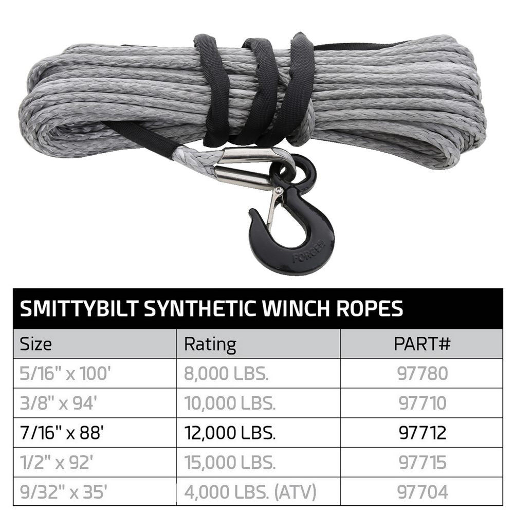 Xrc-Synthetic-Rope---12,000-Lb.---716-X-88Ft