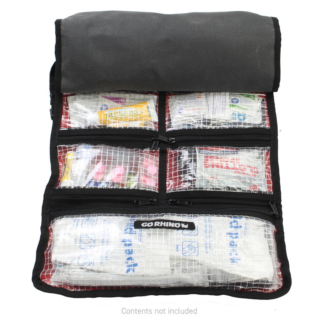 Xventure-Gear-First-Aid-Roll---Large-(5X5in.-Closed)-12Oz-Waxed-Canvas---Black