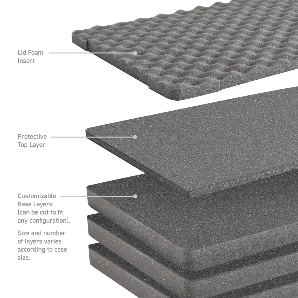 Xventure-Gear-Hard-Case-Long-45In.-Foam-Kit-(Foam-Only)---Charcoal-Grey