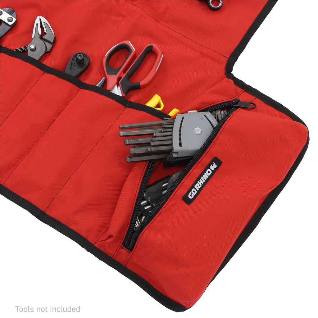 Xventure-Gear-Tool-Roll-Large-(7X7in.-Closed)-12Oz-Waxed-Canvas---Black