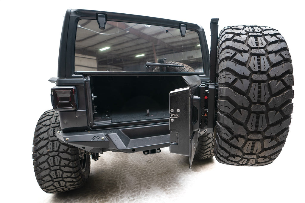 Fab Fours JL18-Y1851T-1 Off The Door Tire Carrier for Select Jeep Wrangler