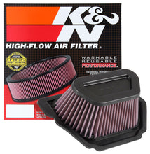 Load image into Gallery viewer, K&amp;N YA-1015 Replacement Air Filter for Select Yamaha MT-10, Yamaha YZF-R1, Yamaha YZF-R1M, Yamaha YZF-R1S