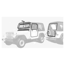 Load image into Gallery viewer, Crown Automotive Jeep Replacement YJWSK Complete Weatherstrip Kit for 1991-1995 Jeep YJ Wrangler for Select Jeep Wrangler