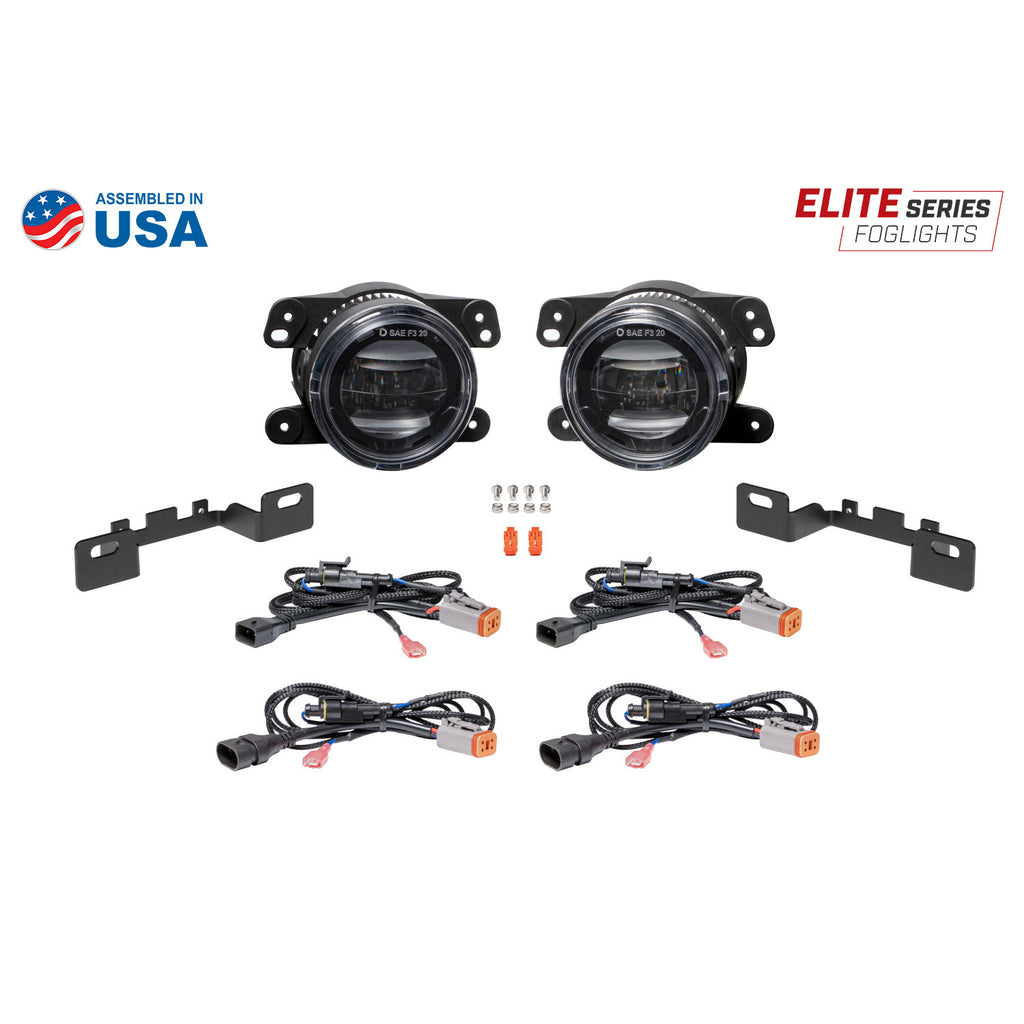 Yellow-Elite-Series-Fog-Lamps-For-2018-2022-Jeep-Jl-Wrangler-Rubicon-W-Steel-Bumper